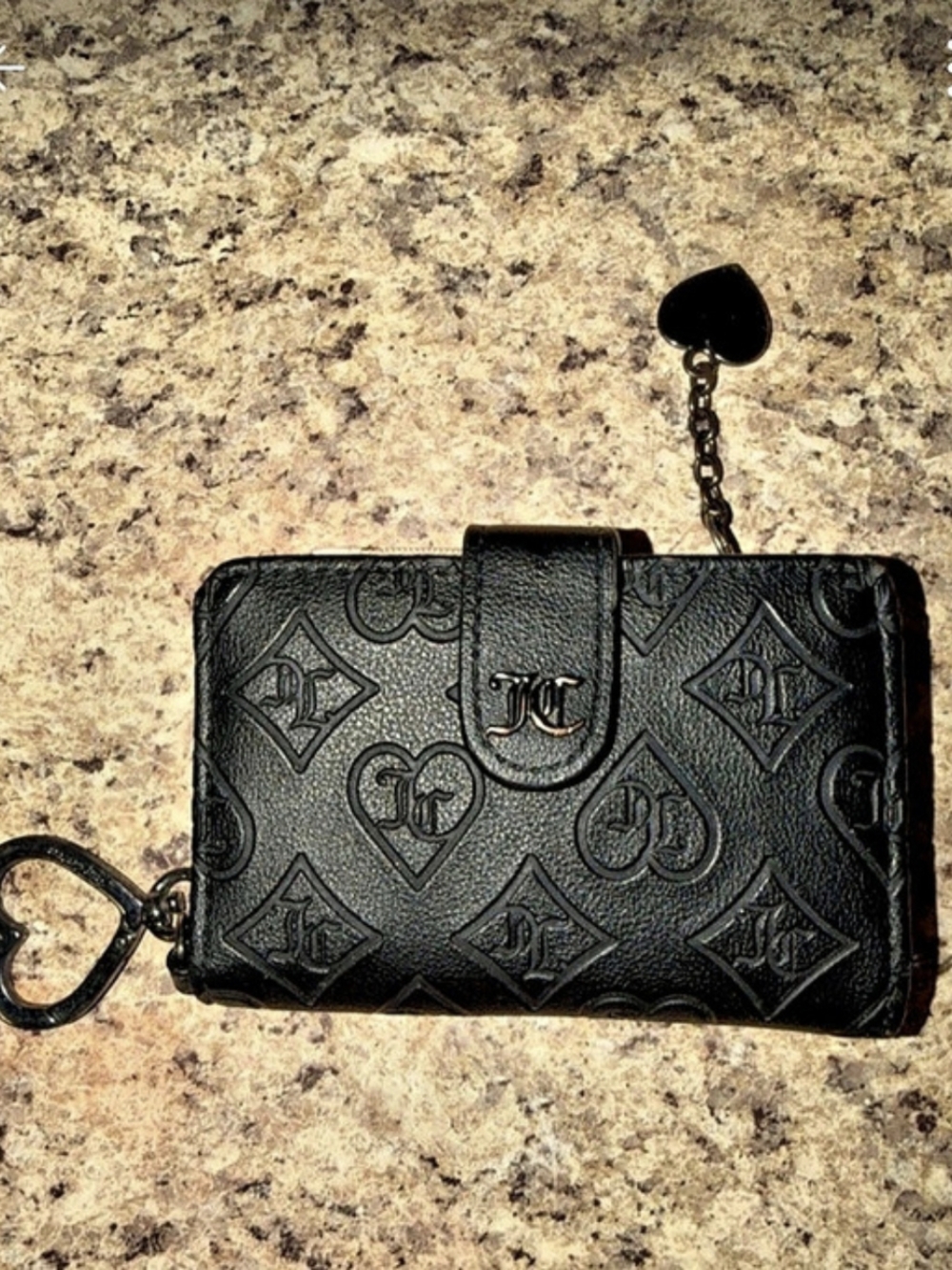 Juicy Couture Black & Pink Wristlet Wallet